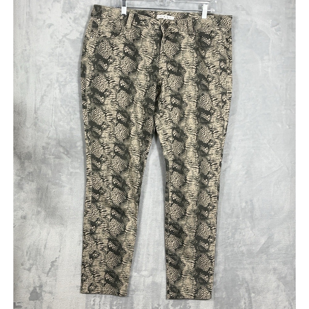 Cabi Womens Jeans Diamondback Snakeskin‎ Skinny Cotton Blend Style 958 Size 14